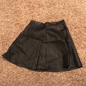 Black leather skirt